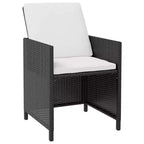 Set da pranzo da giardino vidaXL, tavolo e sedie da esterno in polyrattan e legno di acacia