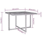 Set da pranzo da giardino vidaXL, tavolo e sedie da esterno in polyrattan e legno di acacia