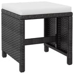 Set da pranzo da giardino vidaXL, tavolo e sedie da esterno in polyrattan e legno di acacia