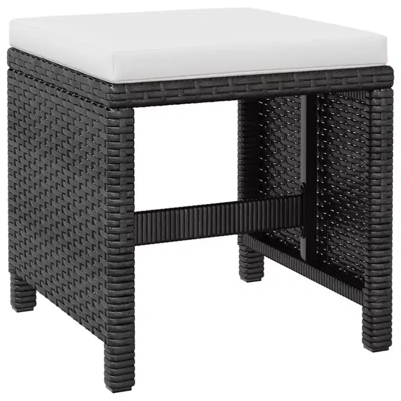 Set da pranzo da giardino vidaXL, tavolo e sedie da esterno in polyrattan e legno di acacia