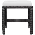 Set da pranzo da giardino vidaXL, tavolo e sedie da esterno in polyrattan e legno di acacia