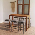 vidaXL Set da Bar da Esterno con Tavolo e Sgabelli, Set di Mobili da Giardino con Cuscini