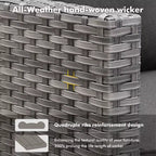 Set da 7 pezzi HOMLUX con sedie girevoli da patio e tavolo braciere, resistente agli agenti atmosferici