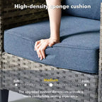 Set da 7 pezzi HOMLUX con sedie girevoli da patio e tavolo braciere, resistente agli agenti atmosferici