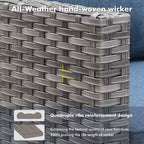 Set da 7 pezzi HOMLUX con sedie girevoli da patio e tavolo braciere, resistente agli agenti atmosferici