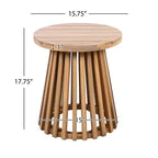 Set da conversazione da patio 3 pezzi in legno di acacia, mobili da esterno, 2 poltrone con tavolino laterale per giardino/patio/terrazza - ModernLuxe