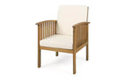 Set da conversazione da patio 3 pezzi in legno di acacia, mobili da esterno, 2 poltrone con tavolino laterale per giardino/patio/terrazza - ModernLuxe