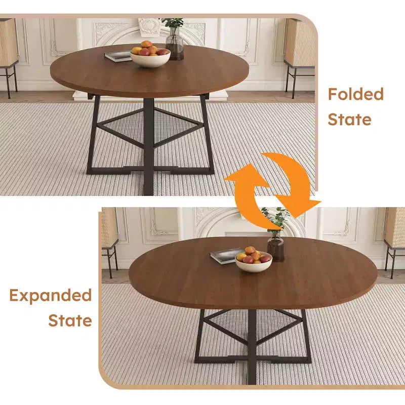 Set da pranzo estensibile GDFStudio Raj Modern 5 pezzi con 4 sedie imbottite in similpelle