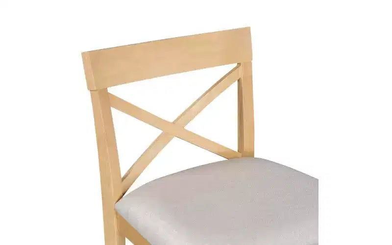 JVNOXK Set tavolo da pranzo rettangolare in legno in stile rustico da 48 pollici con due sedie, adatto per cucina, beige