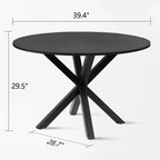 Moderno set da pranzo per 4, tavolo su piedistallo salvaspazio con sedie imbottite in boucle, schienale in rattan a rete, uso appartamento-Panipeachy