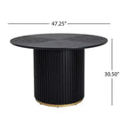 Set da pranzo rotondo moderno Christopher Knight Home Sonal da 5 pezzi con 4 sedie imbottite in legno di gomma