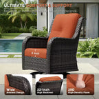 Set da esterno Premium UPTIOT con poltrone girevoli e pouf multiuso