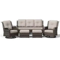 Set da esterno Premium UPTIOT con poltrone girevoli e pouf multiuso