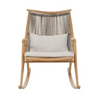 Set 3 pezzi da esterno Christopher Knight Home Graziana con sedie a dondolo in rattan e tavolino con piano in ceramica