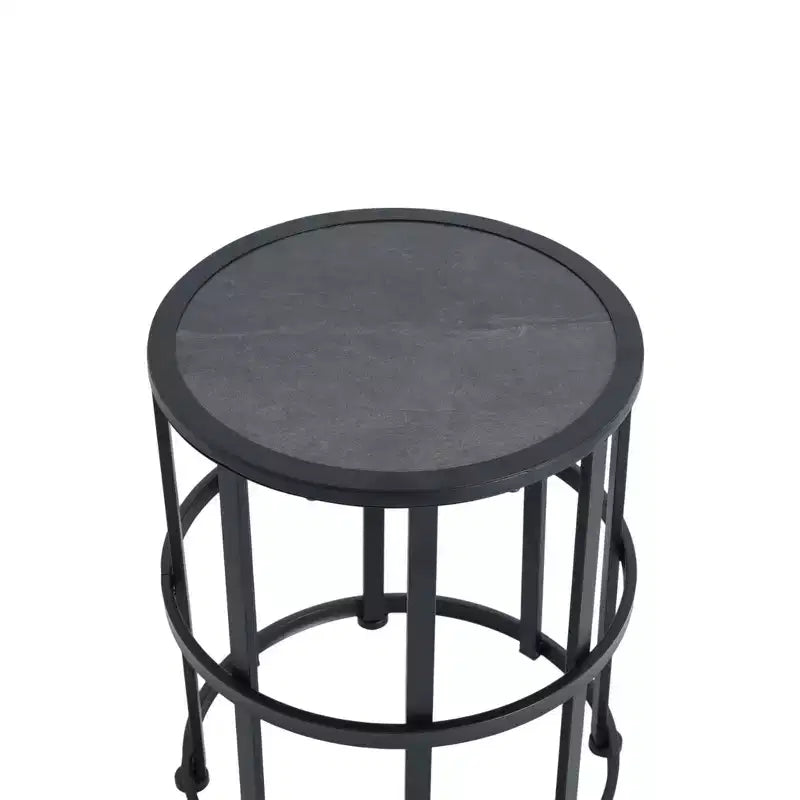 Set da esterno Christopher Knight Home Ilaria composto da 2 sedie a dondolo in rattan e tavolino con piano in ceramica