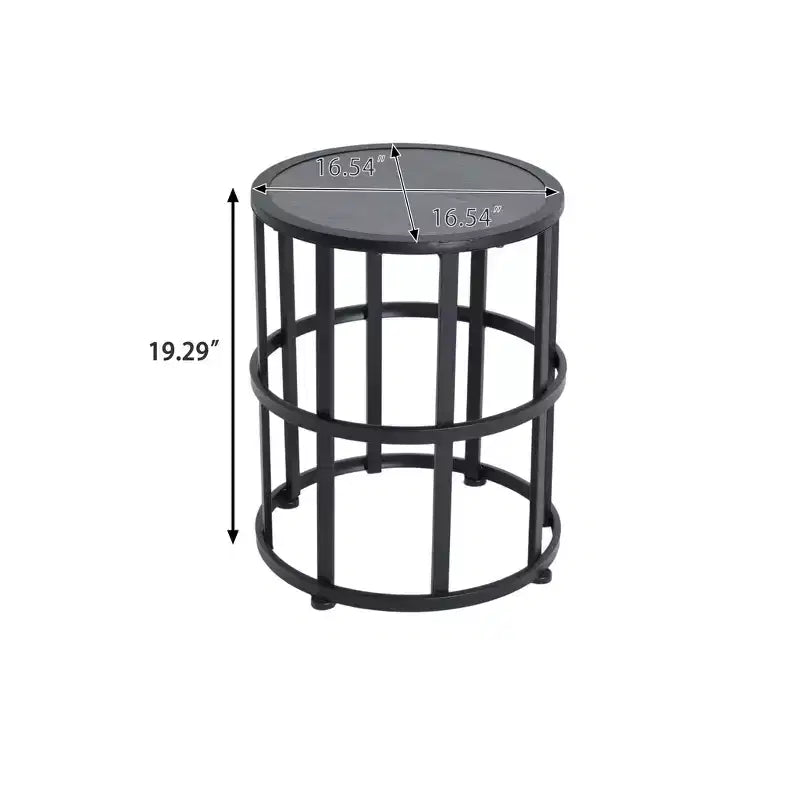 Set da esterno Christopher Knight Home Ilaria composto da 2 sedie a dondolo in rattan e tavolino con piano in ceramica