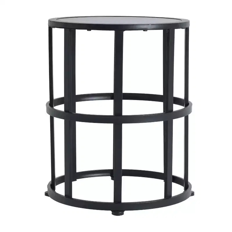 Set da esterno Christopher Knight Home Ilaria composto da 2 sedie a dondolo in rattan e tavolino con piano in ceramica