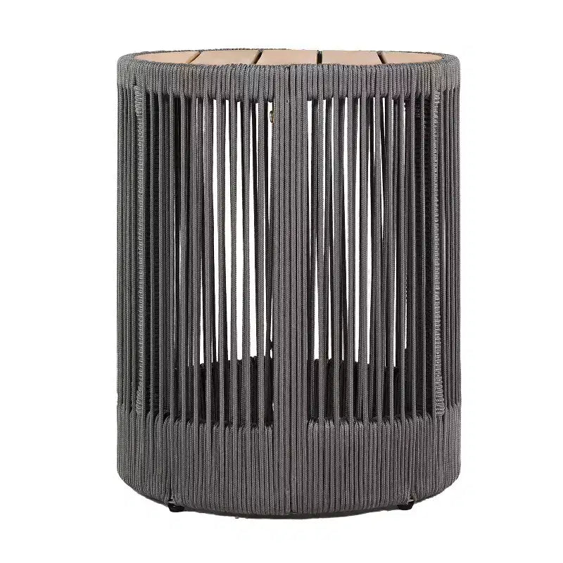 Set da 2 pezzi per esterni Christopher Knight Home Yamina, composto da sedie girevoli in corda moderne e tavolino in legno di acacia