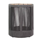 Set da 2 pezzi per esterni Christopher Knight Home Yamina, composto da sedie girevoli in corda moderne e tavolino in legno di acacia