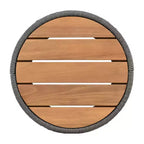 Set da 2 pezzi per esterni Christopher Knight Home Yamina, composto da sedie girevoli in corda moderne e tavolino in legno di acacia