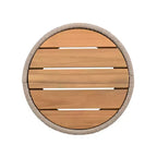 Set da 2 pezzi per esterni Christopher Knight Home Yamina, composto da sedie girevoli in corda moderne e tavolino in legno di acacia