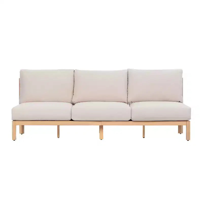 Set da giardino 4 pezzi Christopher Knight Home Phachara in legno di acacia dal design moderno con intreccio in corda e cuscini