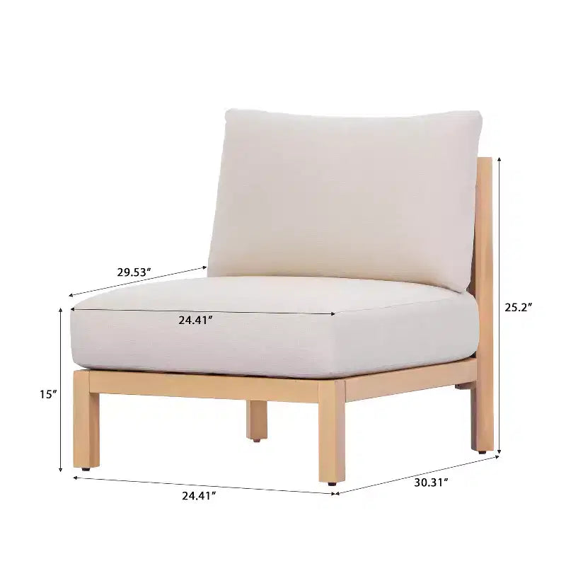 Set da giardino 4 pezzi Christopher Knight Home Phachara in legno di acacia dal design moderno con intreccio in corda e cuscini