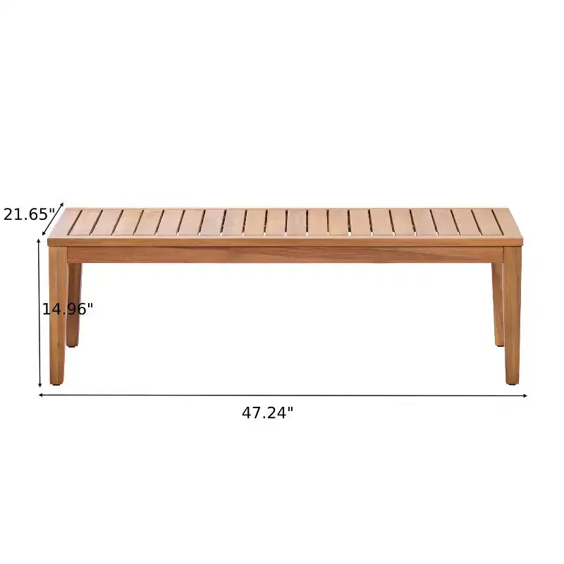 Christopher Knight Home Phachara Set da 4 Pezzi da Patio Moderno in Legno di Acacia con Cuscini e Tavolo a Doghe