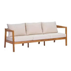 Christopher Knight Home Phachara Set da 4 Pezzi da Patio Moderno in Legno di Acacia con Cuscini e Tavolo a Doghe