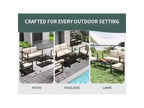 Set di mobili da giardino a 4 pezzi - Set da conversazione per esterni con 2 sedie e tavolino, cuscini beige per piscina, giardino e balcone