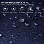 Set di sedie girevoli da esterno UPTIOT: 1 divano, 4 sedie girevoli, 2 pouf e design resistente alle intemperie
