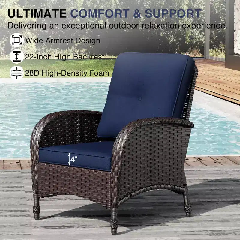 Set di sedie girevoli da esterno UPTIOT: 1 divano, 4 sedie girevoli, 2 pouf e design resistente alle intemperie