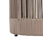 Christopher Knight Home Mason Set da Conversazione da Esterno Boho Moderno a 3 Pezzi in Legno di Acacia e Corda con Poltrone Girevoli e Tavolino Rotondo