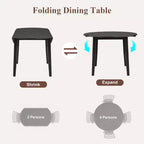Set tavolo da pranzo rotondo da 5 pezzi GDFStudio Turner con 1 tavolo da pranzo pieghevole in legno e 4 sedie imbottite