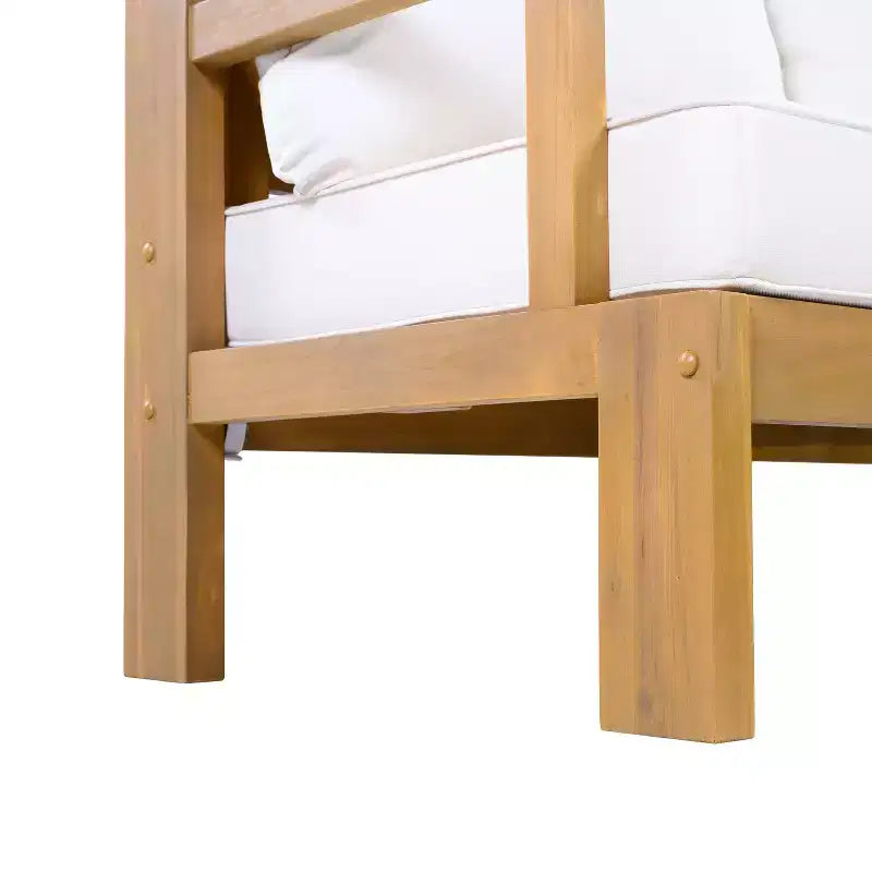 Set da giardino moderno 5 pezzi Christopher Knight Home Letizia in legno di acacia con tavolino da caffè