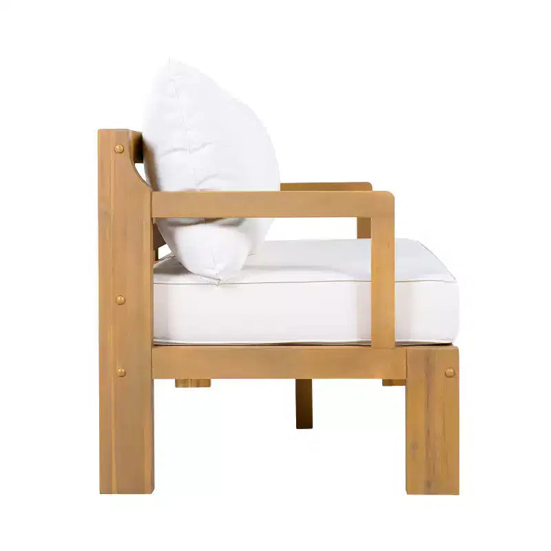Set da giardino moderno 5 pezzi Christopher Knight Home Letizia in legno di acacia con tavolino da caffè