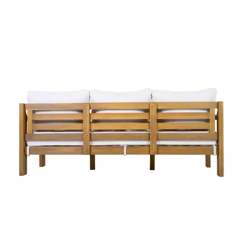 Set da giardino moderno 5 pezzi Christopher Knight Home Letizia in legno di acacia con tavolino da caffè
