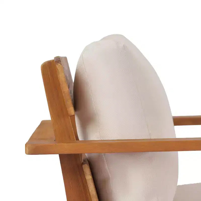 Set di mobili da esterno 2/4 pezzi, set da conversazione per patio, set di mobili da giardino con tavolino, sedia, divanetto e cuscini, Teak + Beige - ModernLuxe