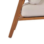 Set di mobili da esterno 2/4 pezzi, set da conversazione per patio, set di mobili da giardino con tavolino, sedia, divanetto e cuscini, Teak + Beige - ModernLuxe