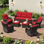 Set Modulare Premium da Esterno UPTIOT con Divano Lounge e Sedie