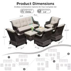 Set Modulare Premium da Esterno UPTIOT con Divano Lounge e Sedie