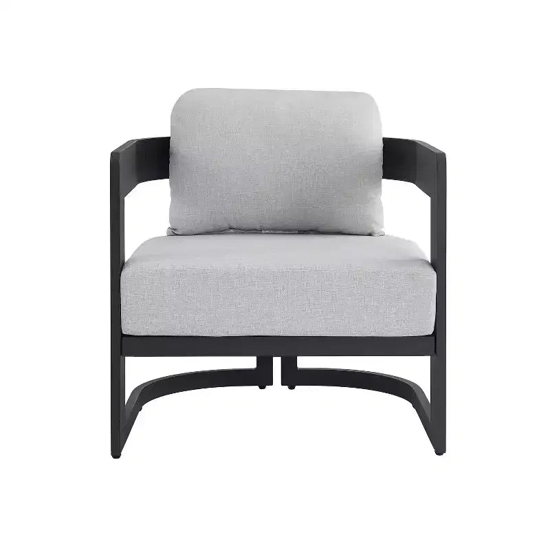Set da giardino moderno 5 pezzi Christopher Knight Home Melow in alluminio con tavolini da caffè in legno di acacia