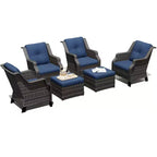 Set modulare UPTIOT con 4 sedie e 2 pouf