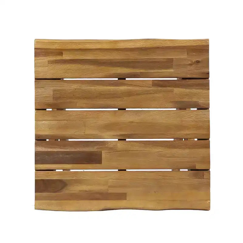 Sedia girevole da patio moderna Christopher Knight Home Stellan in legno di acacia e corda con tavolino a doghe