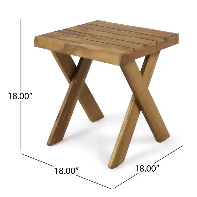 Sedia girevole da patio moderna Christopher Knight Home Stellan in legno di acacia e corda con tavolino a doghe