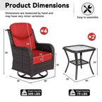 Set sedia a dondolo e tavolino da esterno UPTIOT per il relax in patio
