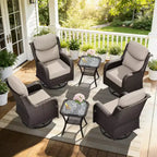 Set sedia a dondolo e tavolino da esterno UPTIOT per il relax in patio