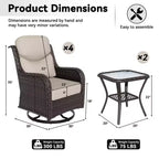 Set sedia a dondolo e tavolino da esterno UPTIOT per il relax in patio