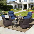 Set sedia a dondolo e tavolino da esterno UPTIOT per il relax in patio