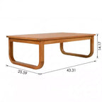 Set da giardino moderno a 4 pezzi Thao di Christopher Knight Home in legno di acacia con cuscini e tavolino a doghe